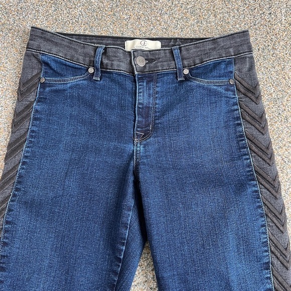 CJ by Cookie Johnson Peace Skinny Jeans Women's 28 Low Rise Side Stripe Stretch - Picture 2 of 7